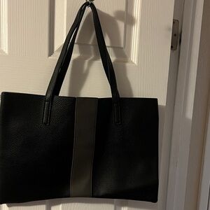 Vince Camuto Black and Gray Tote Bag